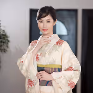 Beautiful Woman in Kimono Double Penetration Double Orgasm