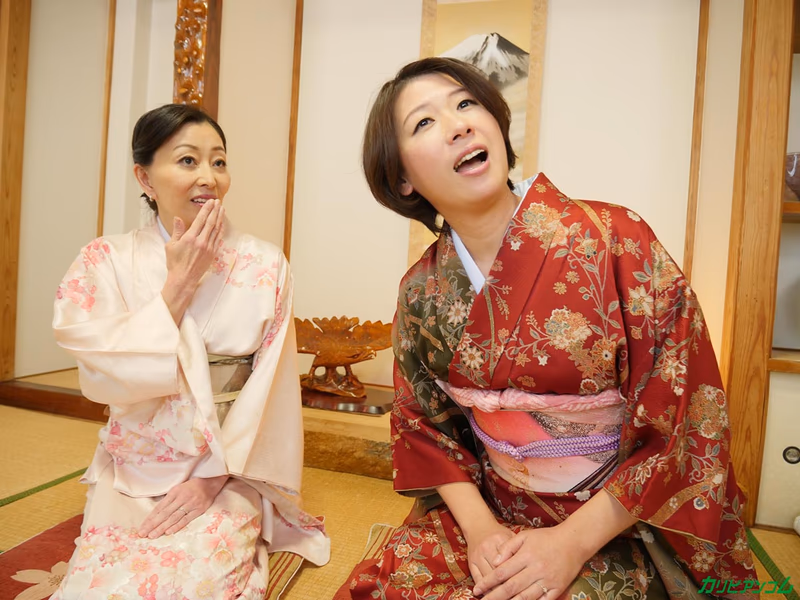 Hosaka Yuriko - Kimono Beauty x2 Mature 3P Creampie Barrage! sample image 4