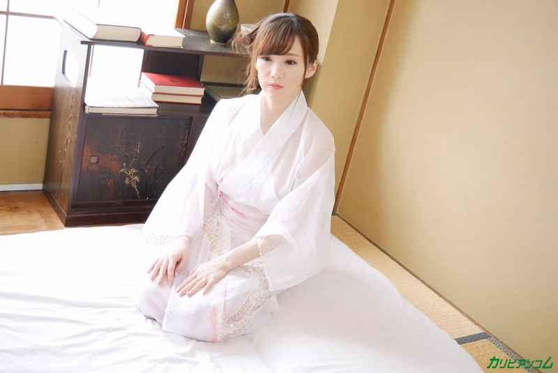Sumire Mika - Refined Adult Healing Pavilion - White Peach Breasts Shining Through Sheer Yukata sample image 5