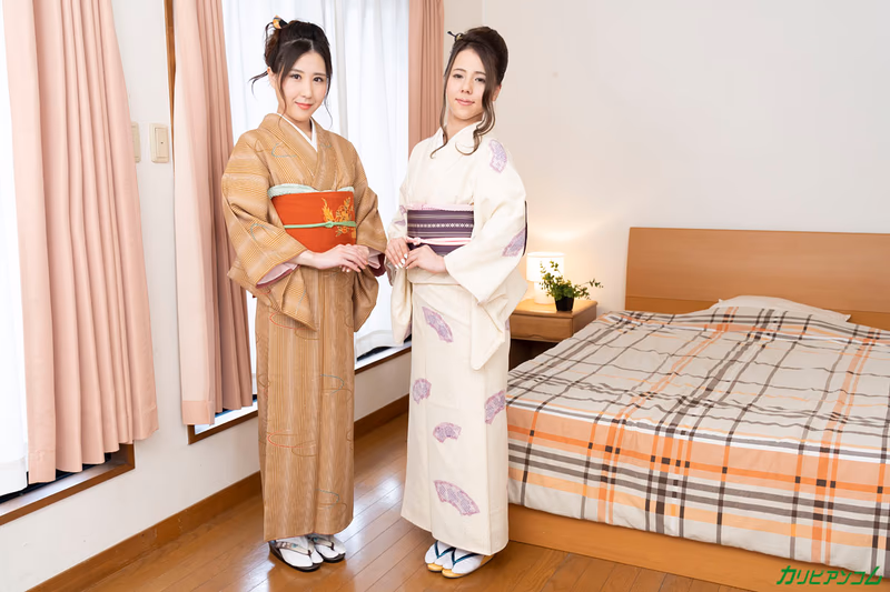 Hiiragi Ciel - Beautiful Perverts in Kimono ~Greedy Girls Get 3P Creampie Double Shots~ sample image 2