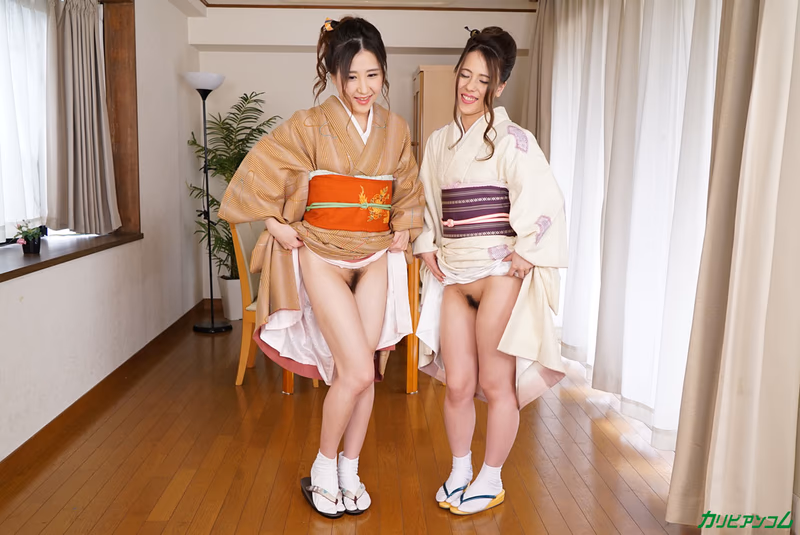 Hiiragi Ciel - Beautiful Perverts in Kimono ~Greedy Girls Get 3P Creampie Double Shots~ sample image 6