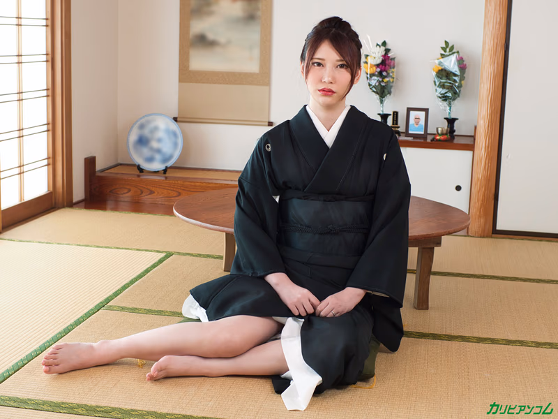 Kisaragi Yui - Widow NTR - Comforted by Her Late Husband's Brother's Dick in Front of Her Husband's Portrait sample image 3